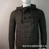 Baja Hoodie Knitted Coat Spring plus Size Turtleneck Hooded