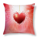 Valentine's Day Pillow Covers 4 Piece Random Styles Together, Love Heart Peach Skin Fabric Valentine's Day Pillow Cover Car Office Sofa Cushion