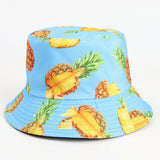 Bucket Hat Fishing Cap Cotton Print Fisherman Hat Double-Sided Printing Bucket Hat