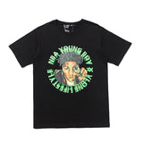 Vlone Short Sleeve Women'S Loose Style Plus Size Retro Sports Tshirt Men