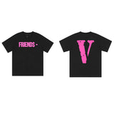 Vlone T Shirt Loose Men'S And Women'S Reflective T-Shirt Summer