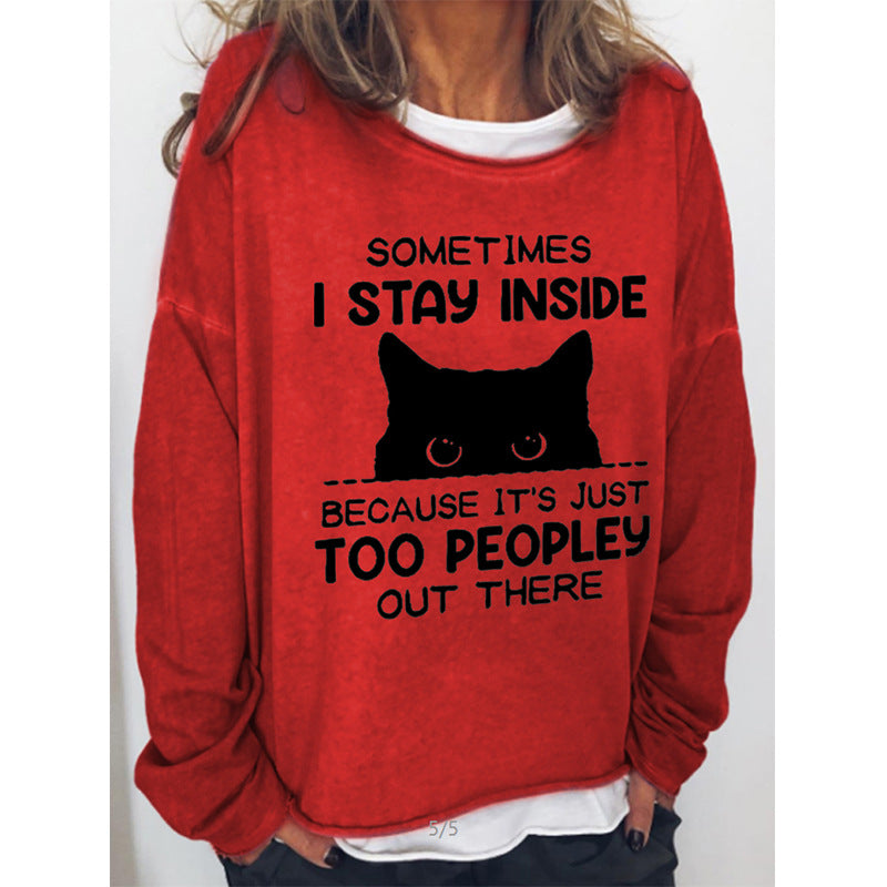 Yes I M Cold Sweatshirts round Neck Sweater Autumn and Winter