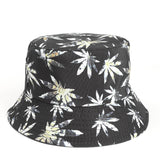 Bucket Hat Fishing Cap Cotton Print Fisherman Hat Maple Leaf Hat Female Outdoor Leisure Basin Hat