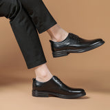 Derbies Shoes Summer Men's Casual Leather Shoes Men's Leather Business