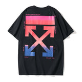 Off White T Shirt Short Sleeve Gradient Arrow Print Owt