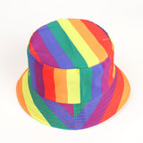 Bucket Hat Fishing Cap Cotton Print Fisherman Hat Men's Spring and Summer Rainbow Color Personalized Printing