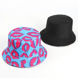 Bucket Hat Fishing Cap Cotton Print Fisherman Hat Outdoor Color Sun-Proof