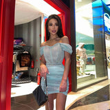 Music Festivals Rave Outfits Dress Spring and Summer Women's Clothing Fashion Slim-Fit Sheath Dress
