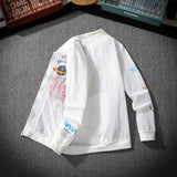 Varsity Jacket Men'S Printed Summer Sun Protective Clothes