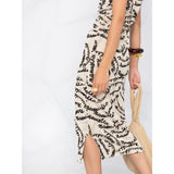 Kendall Jenner Wedding Guest Dress Letter Logo Printed Sling Slim Waist Elastic