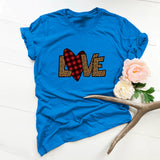 Valentine 'S Day T Shirts Couples Top Short Sleeve T-shirt For Women