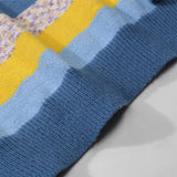 Men Sweater Color Striped Polo Shirt Sweater Men's Loose Lapels Knitwear Trendy Brand Pullover