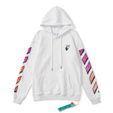 off White Hoodie Chalk Arrow Hooded Sweater Baggy Coat