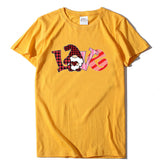 Valentine's Day T Shirt Short-Sleeved T-shirt Men's and Women's Love Printed round Neck Spring and Summer