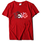 Valentine's Day T Shirt Short-Sleeved T-shirt Men's and Women's Love Printed round Neck Spring and Summer
