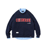 Crew Neck Sweatshirts for Men Men's Clothing Autumn Retro Alphabet round Neck Sweater for Men and Women