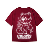 Men T-Shirts Loose Oversize Half Sleeve