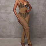 Coachella Music Festival Outfits Backless Beach Jumpsuit Trousers