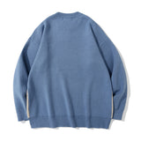 Men Sweater Cartoon Jacquard Sweater Men's Loose Pullover