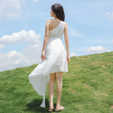 Coachella Music Festival Outfits Summer Beach Dress Backless Suspender Midi Dress