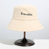 Women Bucket Hat Embroidered Single-Sided Bucket Hat Letters