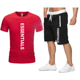 Fog Fear Of God T Shirt & Shorts 2 Piece Set Loose T-Shirt Cotton Men'S Casual Male