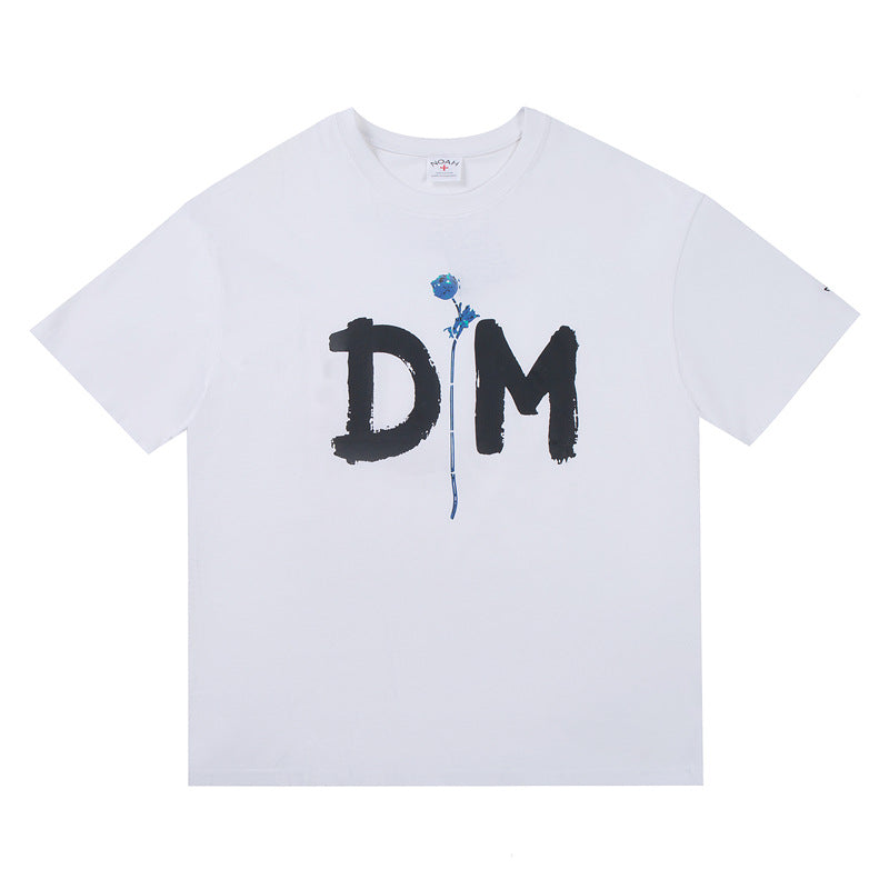 Noah T Shirt Noah Rose Printed Loose-Fitting Pure Cotton Short Sleeves T-Shirt