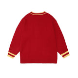 Men Sweater Embroidery Letter Color Matching Sweater Men's Pullover Top