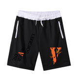 Vlone Shorts Printed Shorts Men'S Summer Cotton Casual Beach Pants