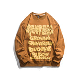 Crew Neck Sweatshirts for Men Men's Autumn Printed Loose round Neck Sweater Casual Pullover