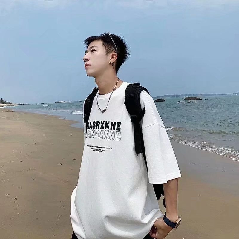 Men T-Shirts Loose Half-Sleeve Top