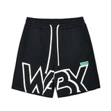 Men White Shorts Men's Loose Leisure Sports Shorts