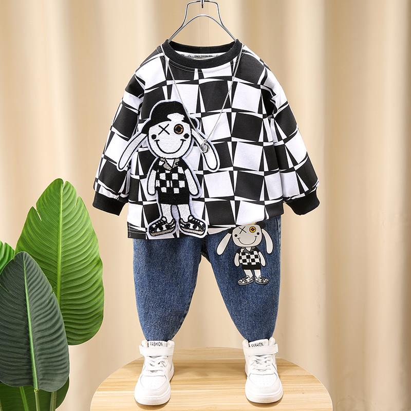 Toddler Boys Sweater Children Boys Autumn Clothing Suit Spring and Autumn