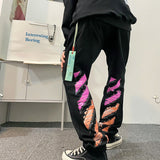 Off White Pants Loose Casual Trousers Men'S And Women'S Sports Sweater