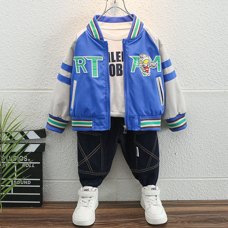 Toddler Boys Jackets Coat Spring and Autumn Baseball Uniform Jacket