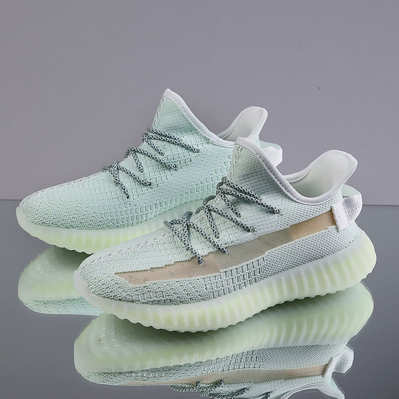 Men's Sneakers Coconut Sneakers Men's Shoes Flying Woven Jogging Sports Comfortable Soft Running Shoes Summer