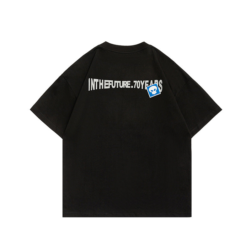 Men T Shitrs Creative Graphic Print Crew Neck