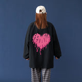 Valentine's Day Jacket Autumn Blue Background Heart Shape Printed plus Size Casual Men's Jacket