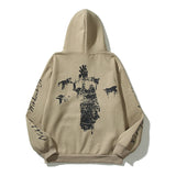 Kanye West Sunday Service Hoodie Autumn And Winter Personalized Printing Plus Velvet Hoodie