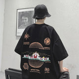 Men T-Shirts round Neck Printed Loose Half Sleeve