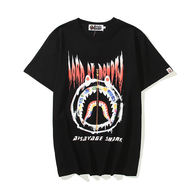 Bathing Ape T Shirt Summer Leisure Pullover Loose Cartoon Printed Short-Sleeved T-shirt for Women