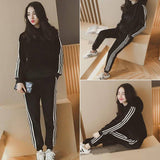 Velour Tracksuit Gold Velvet Fall Winter Hooded Suit Female Brushed Hoody Leisure Sports Two-Piece Suit