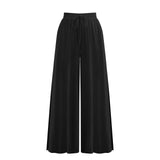 Coachella Music Festival Outfits Casual Loose Drawstring Trousers Wide Leg Pants