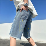 Men Denim Shorts Men's Summer