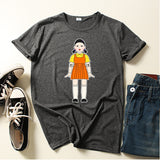 Squid Game Costume Wooden Game Printed Short-Sleeved T-shirt