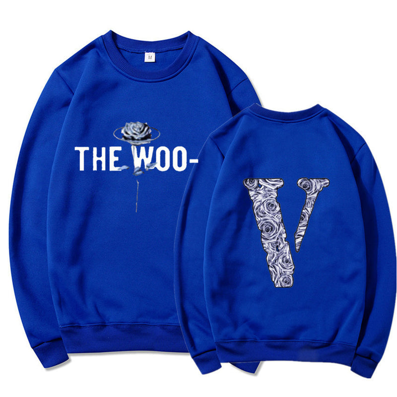 Vlone Sweatshirts Round Neck Sweater Printed Men'S And Women'S Loose