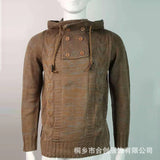 Baja Hoodie Knitted Coat Spring plus Size Turtleneck Hooded