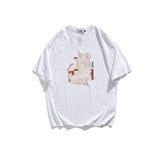 Men T Shitrs Three-Dimensional Line Cow Pattern Printing