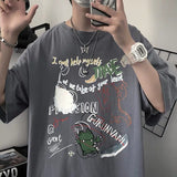 Men T-Shirts round Neck Little Bear Cartoon Half Sleeve