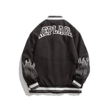 Man Fall Outfis Autumn Vintage Embroidered Baseball Uniform Coat Men All-Matching Jacket